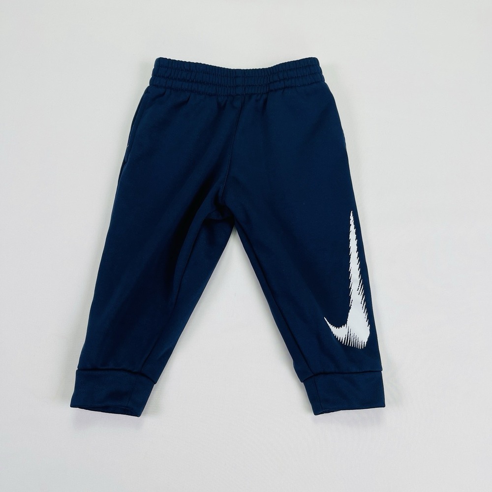 Nike Baby Boy Size 2T Navy Blue Therma Fit Sweatpants Navy Blue 1-2 YRS